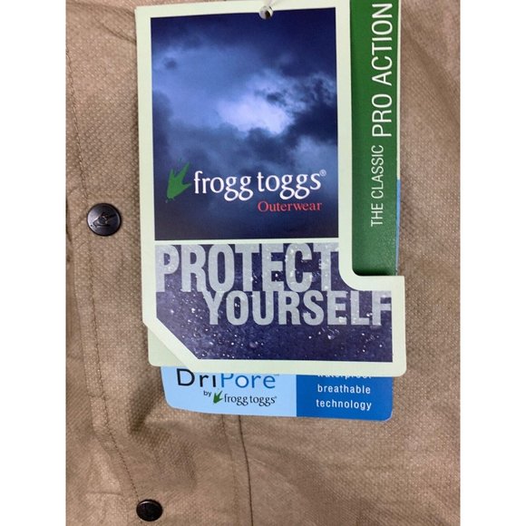 Frogg Toggs Outerwear Pro Action Regular Suit Khaki Small  PA102-04 - Picture 4 of 10